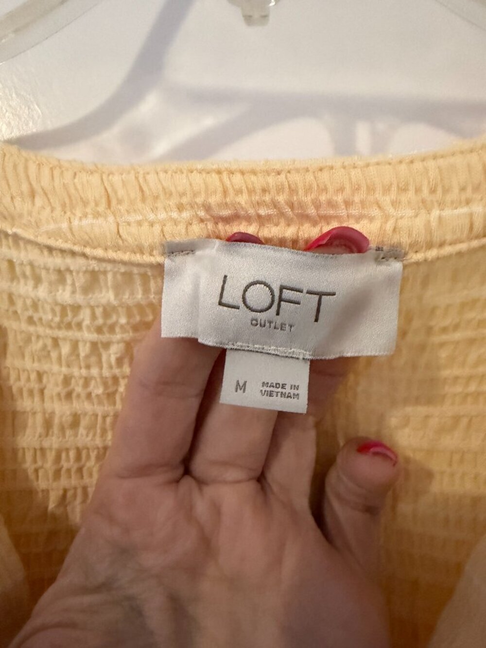 LOFT Outlet Yellow Top - Picture 2 of 4